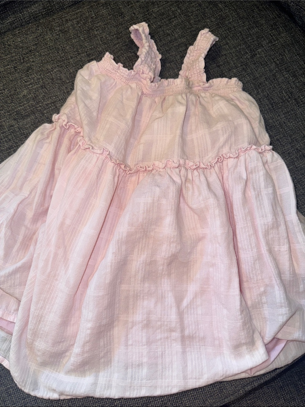 Light Pink Ruffled Cotton Sundress